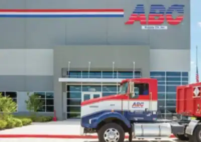 ABC supply truck and building